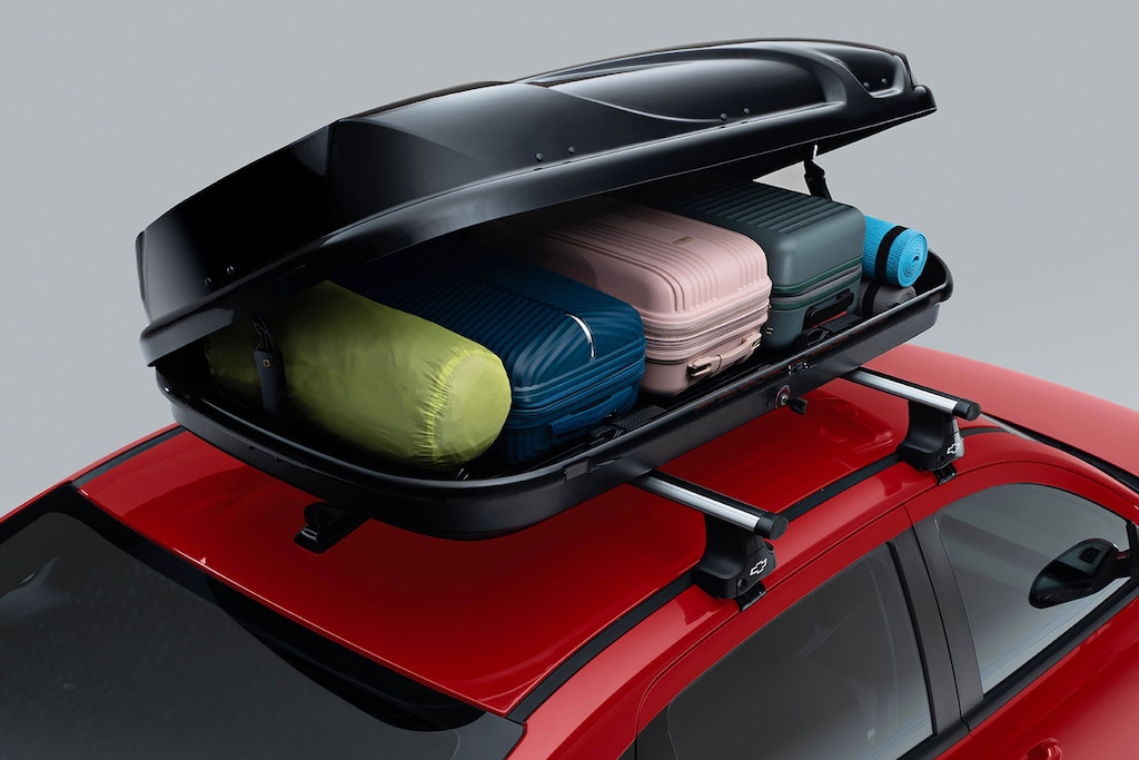 Concha porta equipaje y accesorios externos para viajar en tu  Chevrolet Aveo 2025 nuevo auto tipo sedán